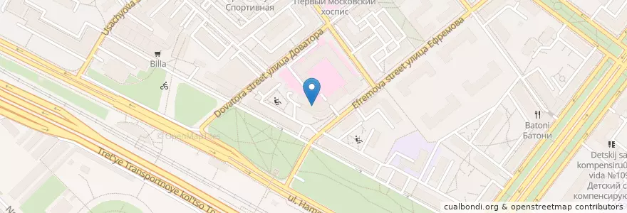 Mapa de ubicacion de Кафедра факультетской терапии №2 en Russie, District Fédéral Central, Moscou, Центральный Административный Округ, Район Хамовники.