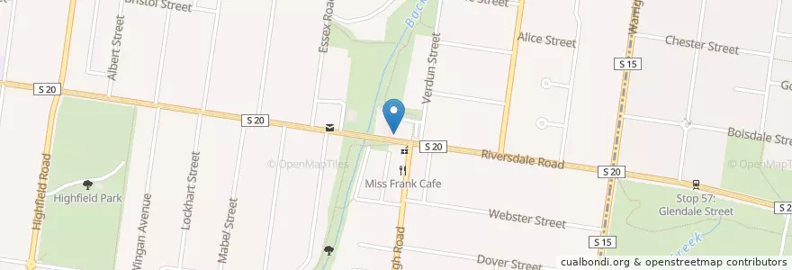 Mapa de ubicacion de Surrey Hills Fish & Chips en Australie, Victoria, City Of Boroondara.