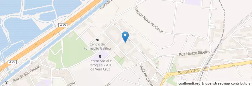 Mapa de ubicacion de Restaurante Marinhas en Portugal, Aveiro, Centro, Baixo Vouga, Aveiro, Glória E Vera Cruz.