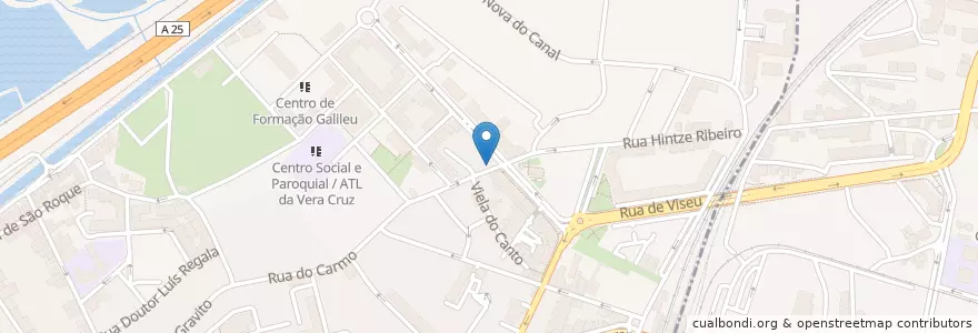 Mapa de ubicacion de Café Mania en 포르투갈, Aveiro, Centro, Baixo Vouga, Aveiro, Glória E Vera Cruz.