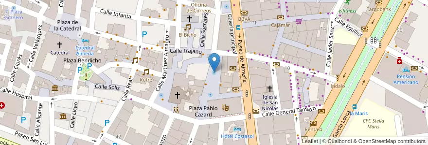 Mapa de ubicacion de 15. Plaza Marqués de Heredia I en 西班牙, 安达鲁西亚, Almería, Almería.