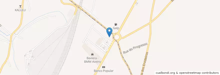 Mapa de ubicacion de Restaurante Grelha do Chefe en البرتغال, آويرو, الوسطى, فوغا السفلى, آويرو, Cacia.