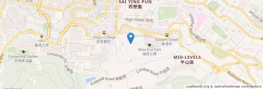 Mapa de ubicacion de 松本日本料理 Matsumoto en 中国, 広東省, 香港, 香港島, 新界, 中西區 Central And Western District.