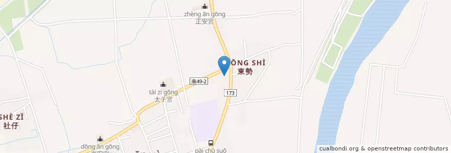 Mapa de ubicacion de 北極殿 en تايوان, تاينان, 麻豆區.
