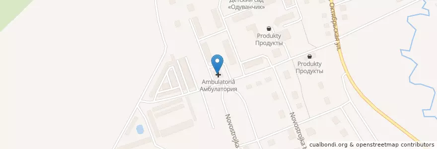 Mapa de ubicacion de Амбулатория en ロシア, 北西連邦管区, ヴォログダ州, ヴォログダ地区, Семёнковское Сельское Поселение.