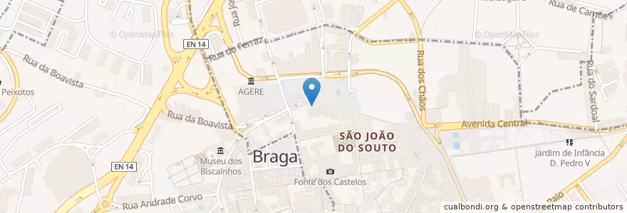 Mapa de ubicacion de Ralha en پرتغال, Norte, Braga, Cávado, Braga.