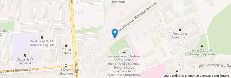 Mapa de ubicacion de ВИТА en Rusia, Distrito Federal Central, Óblast De Vorónezh, Городской Округ Воронеж.