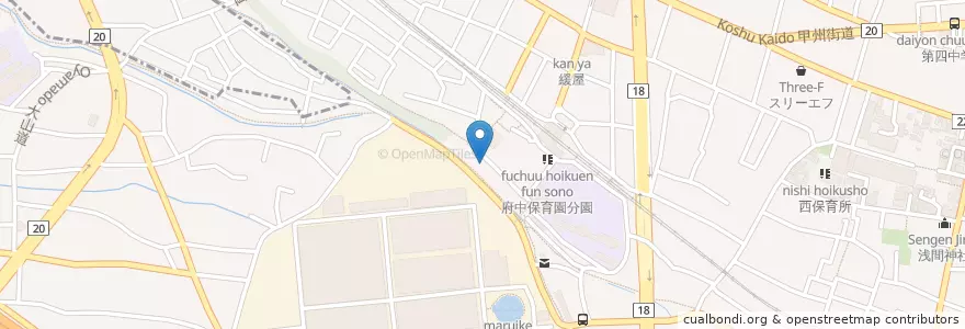 Mapa de ubicacion de 善照寺 en Япония, Токио, Футю.