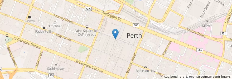 Mapa de ubicacion de Forest Place en Australia, Western Australia, City Of Perth.