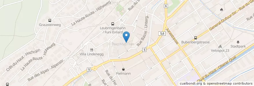 Mapa de ubicacion de Zu Pfistern en سوئیس, برن, Verwaltungsregion Seeland, Verwaltungskreis Biel/Bienne, Biel/Bienne.