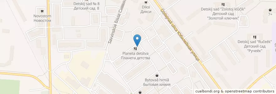 Mapa de ubicacion de Пиццерия Пипони en ロシア, 中央連邦管区, モスクワ州, Городской Округ Балашиха.