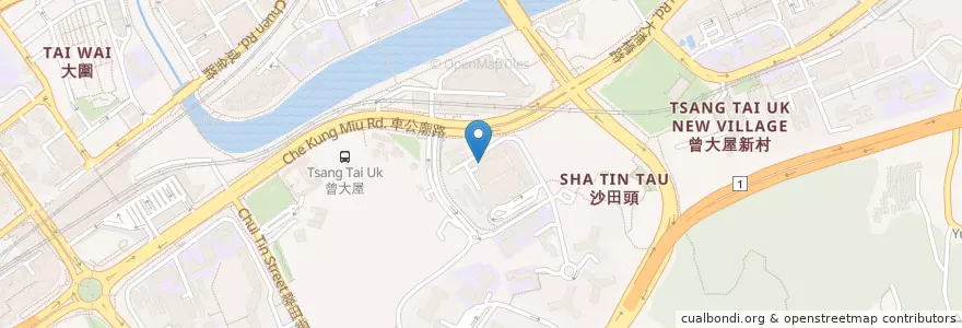 Mapa de ubicacion de 秦石街市 Chun Shek Market en 중국, 광둥성, 홍콩, 신제, 沙田區 Sha Tin District.