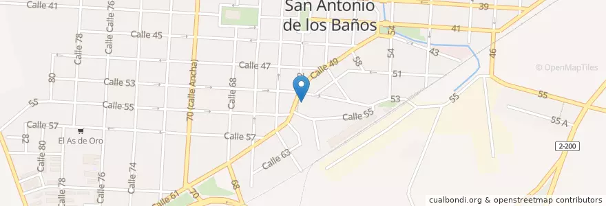 Mapa de ubicacion de Bomberos en Cuba, Artemisa, San Antonio De Los Baños, Ciudad De San Antonio De Los Baños.