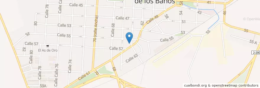 Mapa de ubicacion de Bar en キューバ, Artemisa, San Antonio De Los Baños, Ciudad De San Antonio De Los Baños.