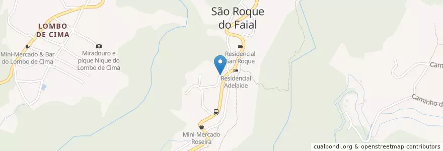 Mapa de ubicacion de Casa do Povo do São Roque do Faial en Portugal, Santana, Faial.