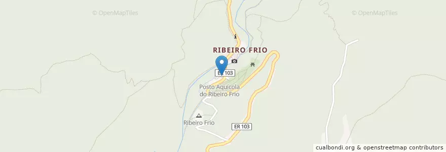 Mapa de ubicacion de Posto Florestal do Ribeiro Frio en البرتغال, Santana, São Roque Do Faial.
