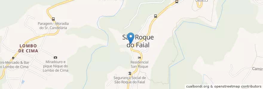 Mapa de ubicacion de São Roque do Faial en Portugal, Santana, Faial.