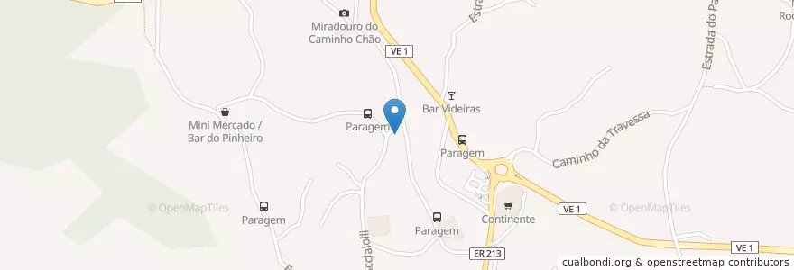 Mapa de ubicacion de Bar Vitória en Португалия, Santana, Santana.