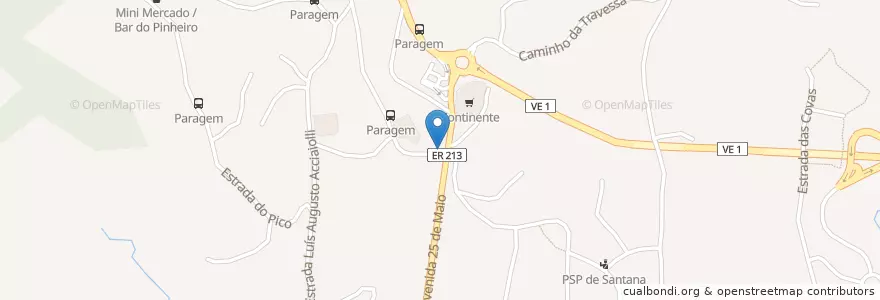 Mapa de ubicacion de Escola de condução en البرتغال, Santana, Santana.