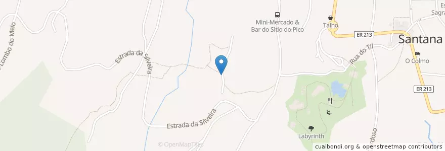 Mapa de ubicacion de Fontanário en Portugal, Santana, Santana.