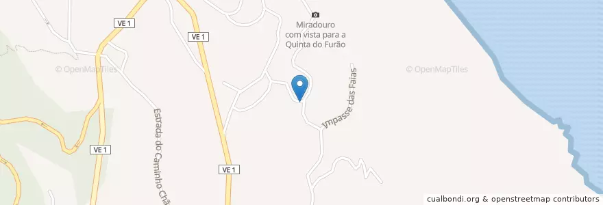 Mapa de ubicacion de Nicho Nossa Senhora de Fátima en 포르투갈, Santana, Santana.