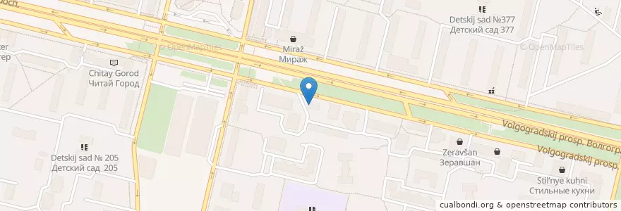 Mapa de ubicacion de Москва 109443 en Russia, Distretto Federale Centrale, Москва, Юго-Восточный Административный Округ, Район Кузьминки.