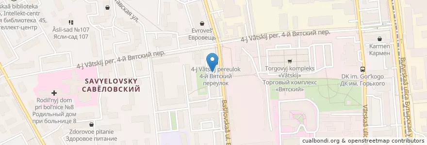 Mapa de ubicacion de Хинкальная en 러시아, Центральный Федеральный Округ, Москва, Северный Административный Округ, Савёловский Район.