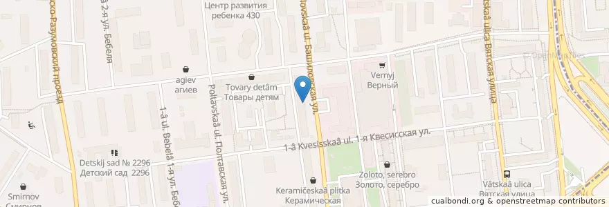 Mapa de ubicacion de Библиотека № 83 en Russie, District Fédéral Central, Moscou, Северный Административный Округ.