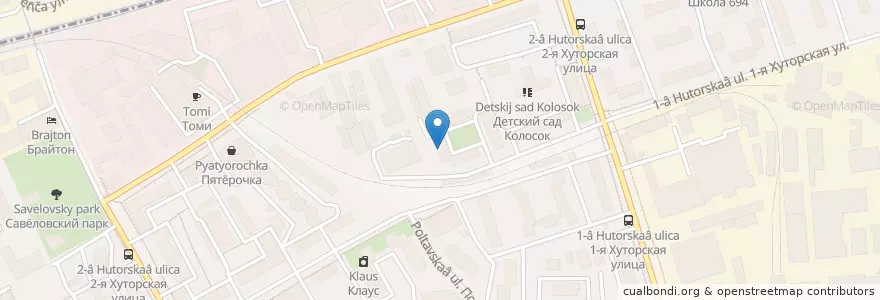 Mapa de ubicacion de Савеловский центр социального обслуживания en Rusland, Centraal Federaal District, Moskou, Северный Административный Округ, Савёловский Район.