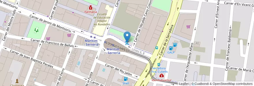 Mapa de ubicacion de 151 Jeroni Montsoriu en スペイン, バレンシア州, València / Valencia, Comarca De València, València.