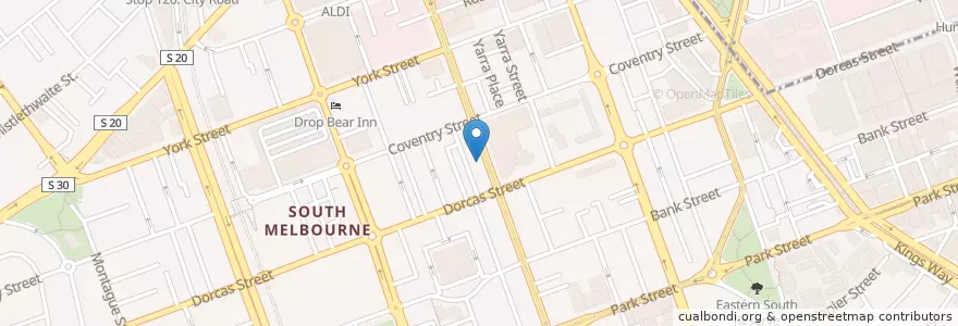 Mapa de ubicacion de The Old Paper Shop Deli en オーストラリア, ビクトリア, City Of Port Phillip.