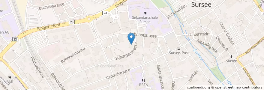 Mapa de ubicacion de Fischer en Schweiz/Suisse/Svizzera/Svizra, Luzern, Sursee.