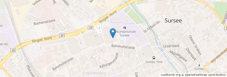 Mapa de ubicacion de Barista en Suiza, Lucerna, Sursee.