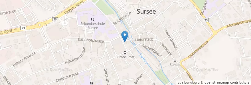 Mapa de ubicacion de Surchat en Suisse, Lucerne, Sursee.