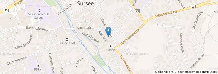 Mapa de ubicacion de Que Pasa en Schweiz/Suisse/Svizzera/Svizra, Luzern, Sursee.