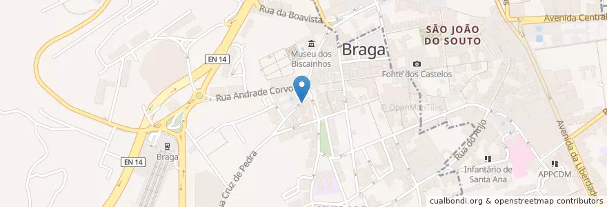 Mapa de ubicacion de Bem Me Quer en Portogallo, Nord, Braga, Cávado, Braga, Maximinos, Sé E Cividade.