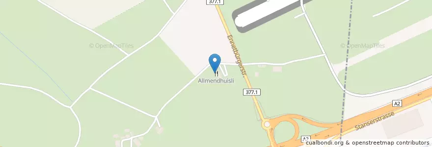 Mapa de ubicacion de Allmendhuisli en Suisse, Nidwald.