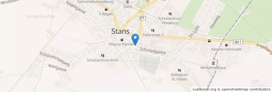 Mapa de ubicacion de Sternen en Switzerland, Nidwalden, Stans.