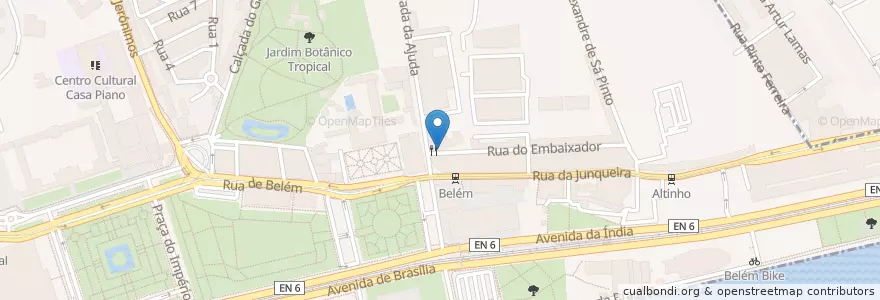 Mapa de ubicacion de Solar do Embaixador en 포르투갈, Área Metropolitana De Lisboa, Lisboa, Grande Lisboa, Belém.