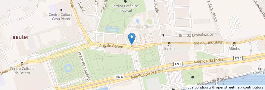 Mapa de ubicacion de CTT en 葡萄牙, Área Metropolitana De Lisboa, Lisboa, Grande Lisboa, Belém.