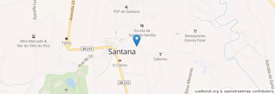 Mapa de ubicacion de Santander Totta en 포르투갈, Santana, Santana.