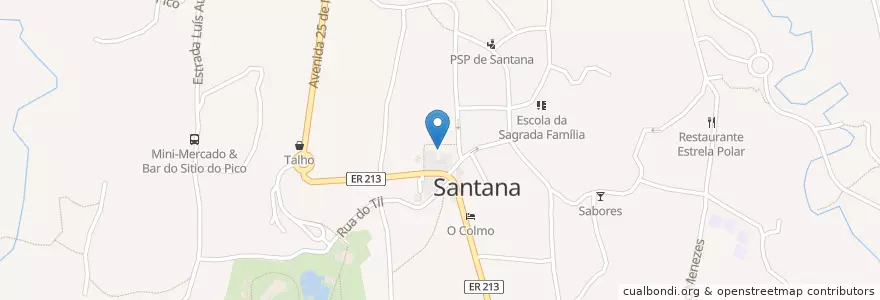Mapa de ubicacion de Empresa Municipal Terra Cidade en 葡萄牙, Santana, Santana.