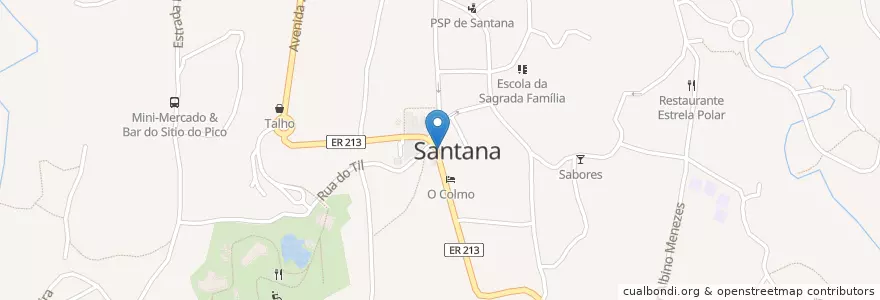 Mapa de ubicacion de Ponto de Encontro en ポルトガル, Santana, Santana.