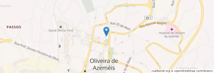 Mapa de ubicacion de CTT en Portugal, Aveiro, Norte, Área Metropolitana Do Porto, Oliveira De Azeméis, Oliveira De Azeméis, Santiago De Riba-Ul, Ul, Macinhata Da Seixa E Madail.