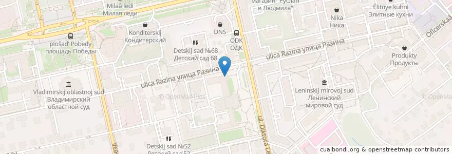 Mapa de ubicacion de Музыкальный колледж en Russie, District Fédéral Central, Oblast De Vladimir, Городской Округ Владимир.