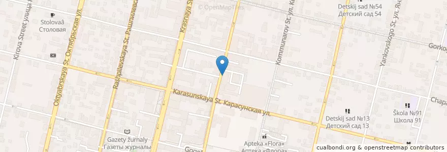 Mapa de ubicacion de BarRocco en Rusia, Южный Федеральный Округ, Краснодарский Край, Городской Округ Краснодар.
