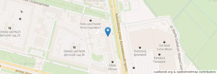 Mapa de ubicacion de Фиалка en Rusia, Северо-Западный Федеральный Округ, Óblast De Leningrado, San Petersburgo, Приморский Район, Округ Комендантский Аэродром.