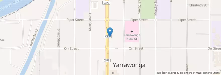 Mapa de ubicacion de Subway en Avustralya, Victoria, Shire Of Moira.