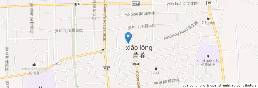Mapa de ubicacion de 新生醫院 en 臺灣, 臺南市, 佳里區.