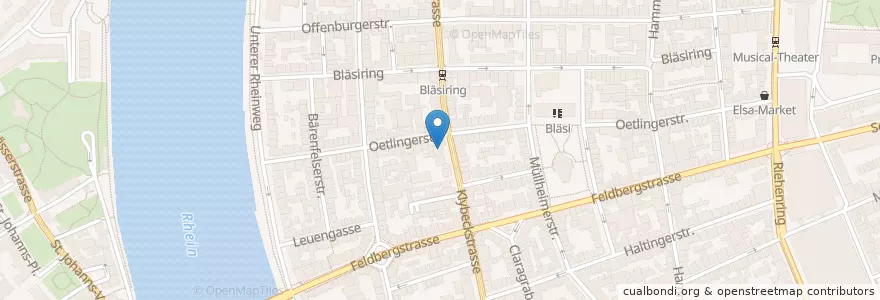 Mapa de ubicacion de Bläsi Apotheke en Suiza, Basilea-Ciudad, Basilea.